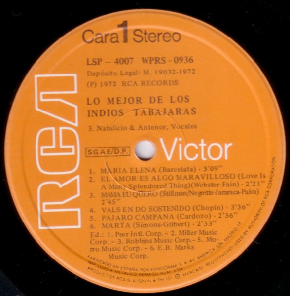Los Indios Tabajaras - Lo Mejor De Los Indios Tabajaras | RCA Victor (LSP - 4007) - 3 Los Indios Tabajaras - Lo Mejor De Los Indios Tabajaras | RCA Victor (LSP - 4007) - 3