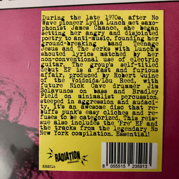 Teenage Jesus And The Jerks - Teenage Jesus And The Jerks | Radiation Reissues (RRS216) - 3