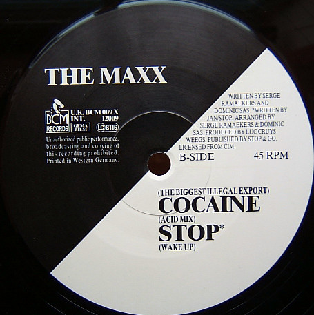 The Maxx - (The Biggest Illegal Export) Cocaine (12") [Vinyl] | BCM Records (BCM 009 X) - 4