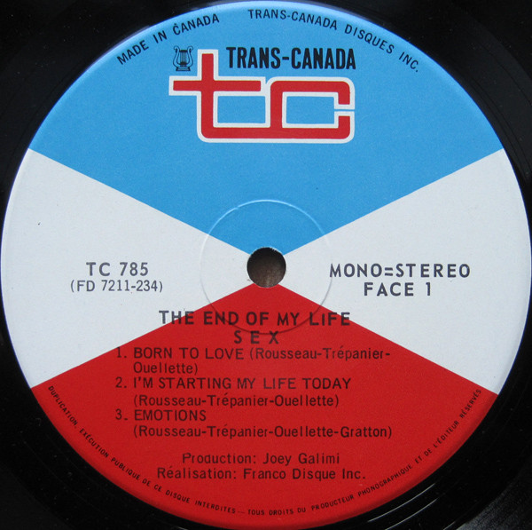 Sex - The End Of My Life | Trans-Canada (TC-785) - 3 Sex - The End Of My Life | Trans-Canada (TC-785) - 3