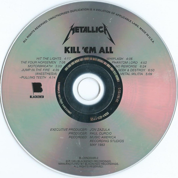 Metallica - Kill 'Em All | Blackened (BLCKND003R-2) - 4