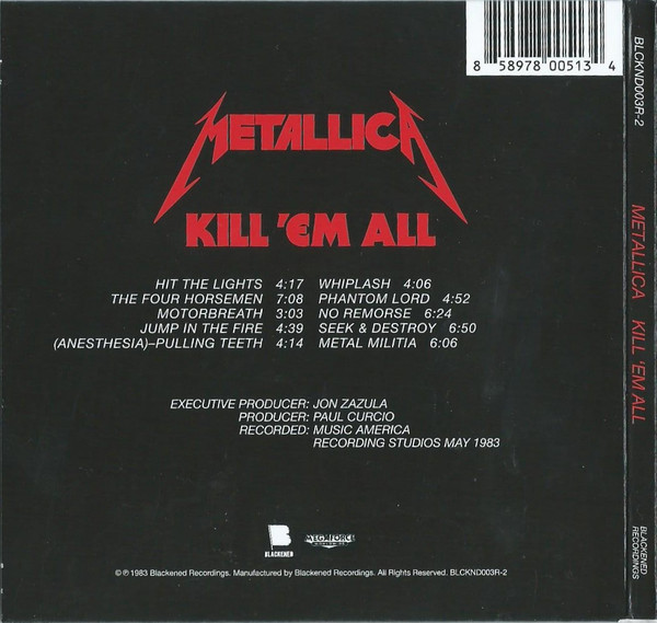 Metallica - Kill 'Em All | Blackened (BLCKND003R-2) - 3