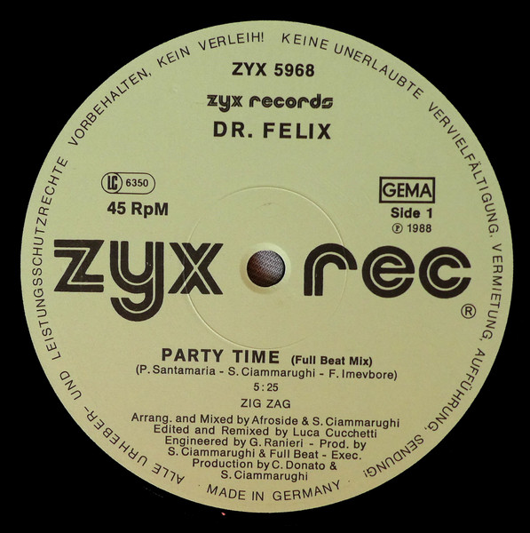 Dr. Felix - Party Time | ZYX Records (ZYX 5968) - 3