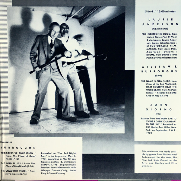 Laurie Anderson / John Giorno / William S. Burroughs - You're The Guy I Want To Share My Money With | Giorno Poetry Systems (GPS 020-021) - 3 Laurie Anderson / John Giorno / William S. Burroughs - You're The Guy I Want To Share My Money With | Giorno Poetry Systems (GPS 020-021) - 3
