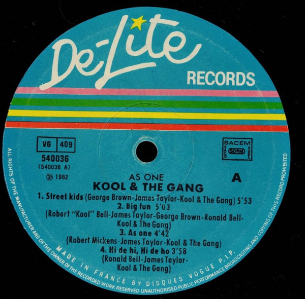 Kool & The Gang - As One | De-Lite Records (540036) - 3