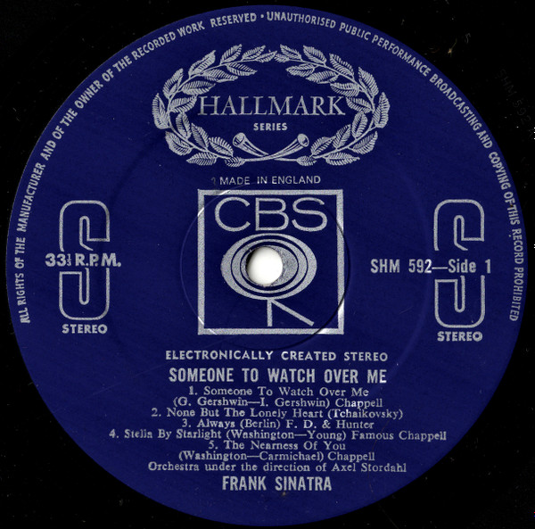 Frank Sinatra - Someone To Watch Over Me | Hallmark Records (HM 592) - 3