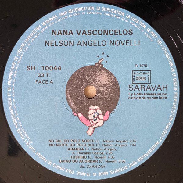 Naná Vasconcelos , Nelson Angelo , Novelli - Nana Vasconcelos Nelson Angelo - Novelli | Saravah (SH 10044) - 3 Naná Vasconcelos , Nelson Angelo , Novelli - Nana Vasconcelos Nelson Angelo - Novelli | Saravah (SH 10044) - 3