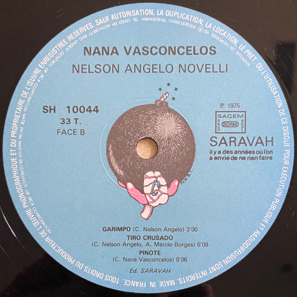 Naná Vasconcelos , Nelson Angelo , Novelli - Nana Vasconcelos Nelson Angelo - Novelli | Saravah (SH 10044) - 4 Naná Vasconcelos , Nelson Angelo , Novelli - Nana Vasconcelos Nelson Angelo - Novelli | Saravah (SH 10044) - 4