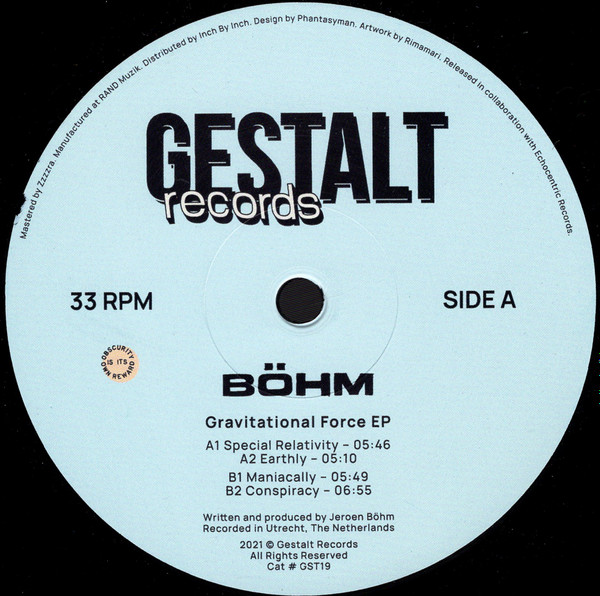 Böhm - Gravitational Force EP | Gestalt Records (GST19) - main