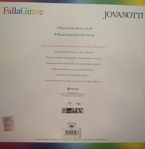 Jovanotti - Falla Girare (Planet Funk Remixes) | Bustin' Loose (BL 063) - 2 Jovanotti - Falla Girare (Planet Funk Remixes) | Bustin' Loose (BL 063) - 2