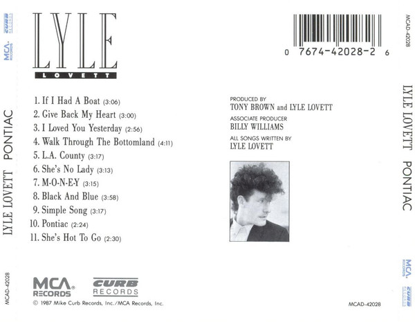 Lyle Lovett - Pontiac | Curb Records (MCAD-42028) - 2 Lyle Lovett - Pontiac | Curb Records (MCAD-42028) - 2
