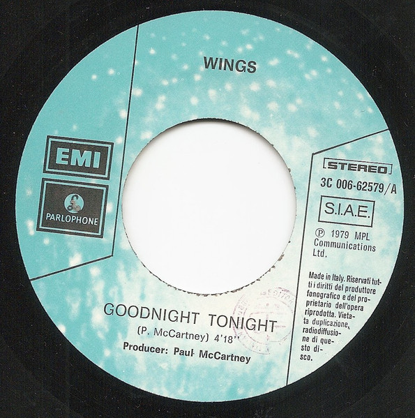 Wings - Goodnight Tonight / Daytime Nightime Suffering | Parlophone (3C 006-62579) - 3