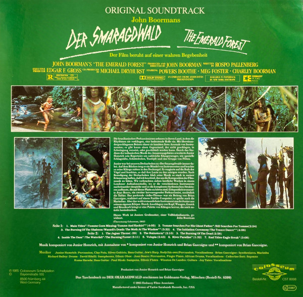 Junior Homrich Und Brian Gascoigne - Der Smaragdwald (The Emerald Forest) - Original Soundtrack | Colosseum (CST 8008) - 2 Junior Homrich Und Brian Gascoigne - Der Smaragdwald (The Emerald Forest) - Original Soundtrack | Colosseum (CST 8008) - 2