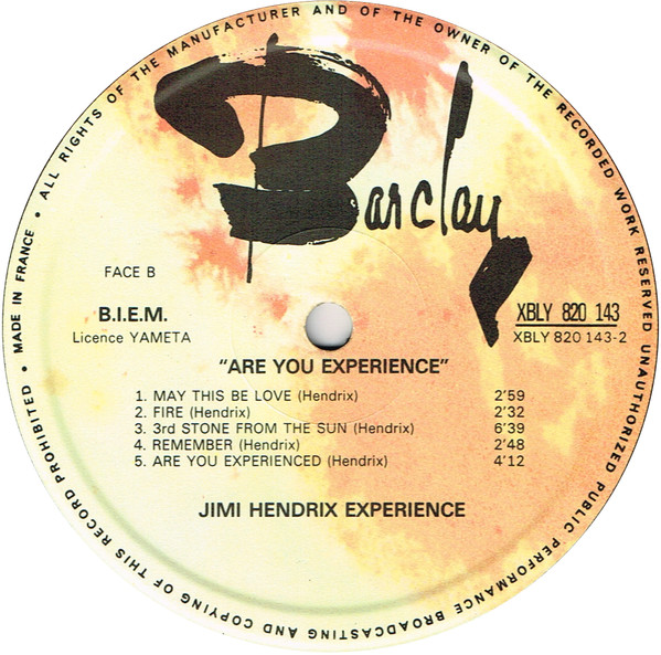The Jimi Hendrix Experience - Are You Experienced? | Barclay (0820.143 T) - 4