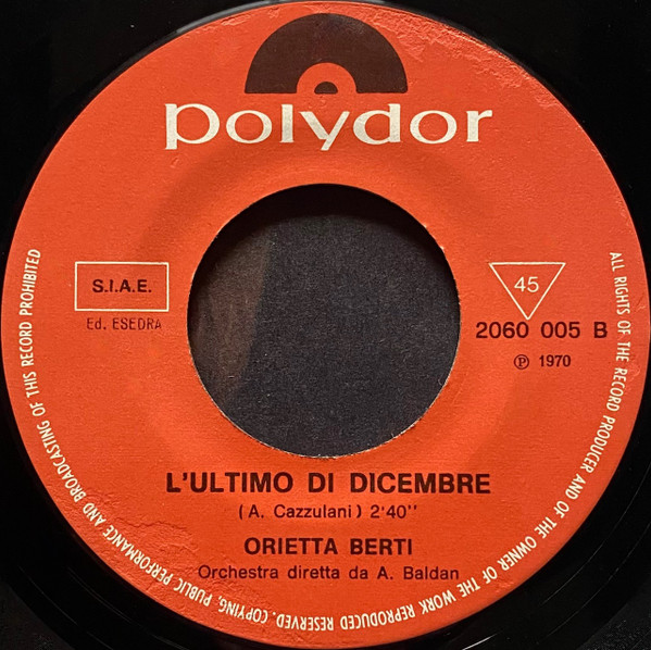 Orietta Berti - Fin Che La Barca Va (Il Grillo E La Formica) | Polydor (2060 005) - 3