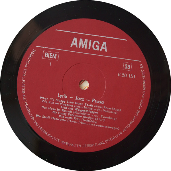 Various - Lyrik - Jazz - Prosa | AMIGA (8 50 151) - 4