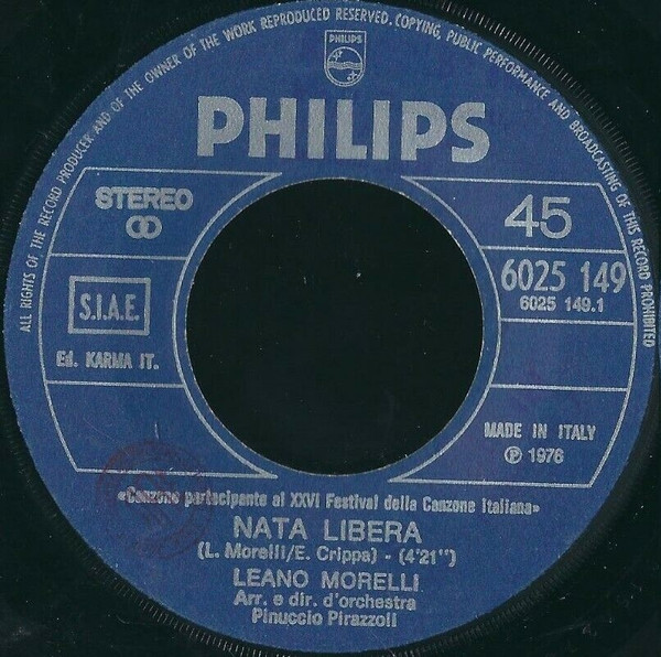 Leano Morelli - Nata Libera | Philips (6025 149) - 2