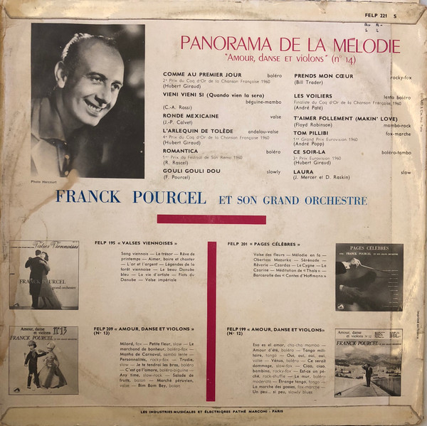 Franck Pourcel Et Son Grand Orchestre - Panorama De La Mélodie | La Voix De Son Maître (FELP 221 S) - 2 Franck Pourcel Et Son Grand Orchestre - Panorama De La Mélodie | La Voix De Son Maître (FELP 221 S) - 2