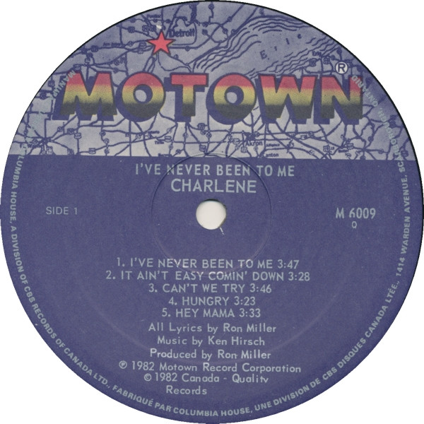 Charlene - I've Never Been To Me | Motown (M 6009) - 3