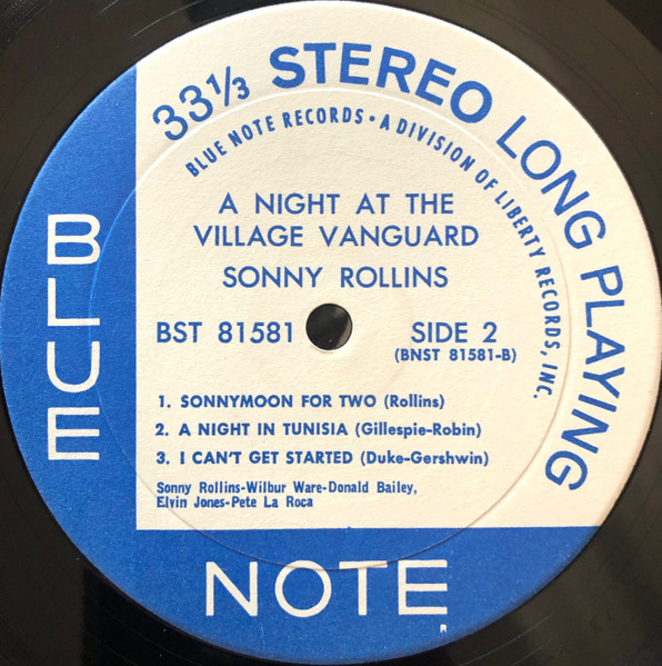 Sonny Rollins - A Night At The "Village Vanguard" | Blue Note (BST 81581) - 4 Sonny Rollins - A Night At The "Village Vanguard" | Blue Note (BST 81581) - 4