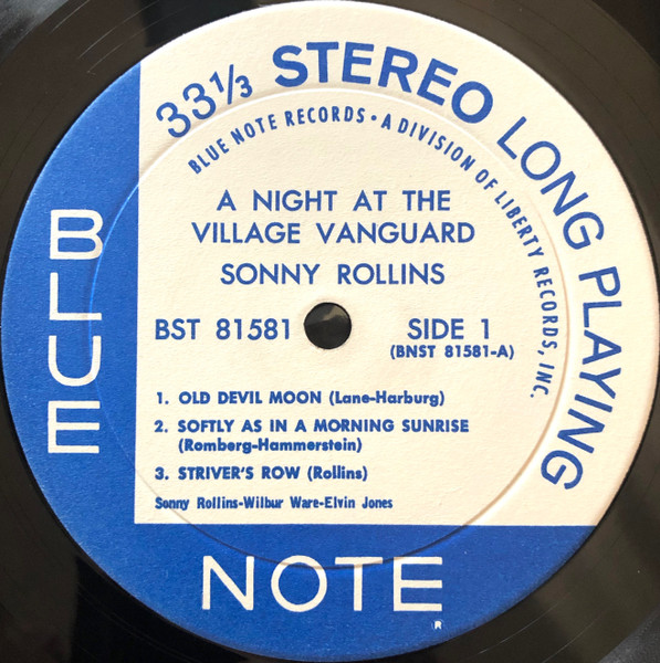 Sonny Rollins - A Night At The "Village Vanguard" | Blue Note (BST 81581) - 3 Sonny Rollins - A Night At The "Village Vanguard" | Blue Note (BST 81581) - 3