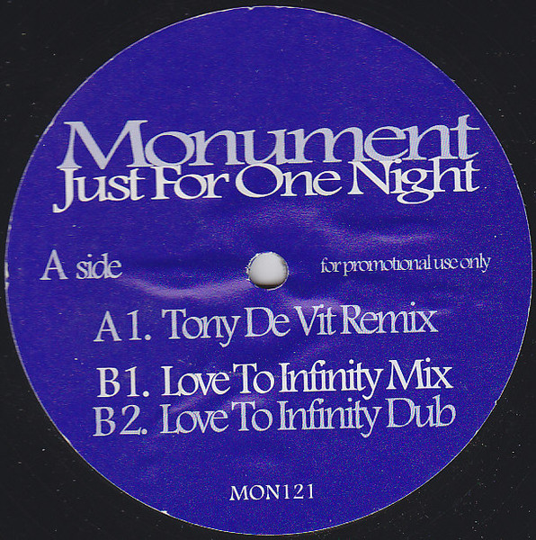 Monument - Just For One Night | Not On Label (MON 121) - main Monument - Just For One Night | Not On Label (MON 121) - main