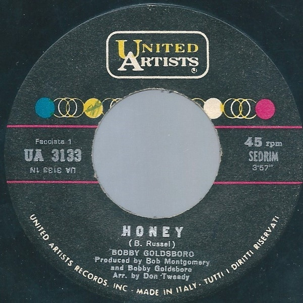 Bobby Goldsboro - Honey | United Artists Records (UA 3133) - 3