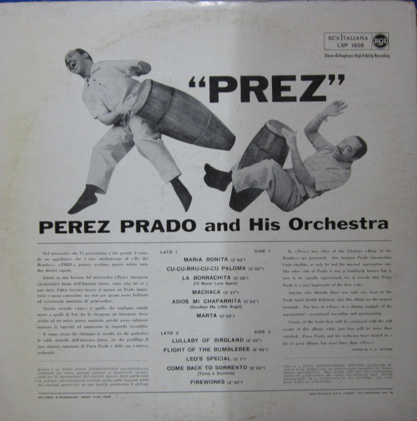 Perez Prado And His Orchestra - "Prez" | RCA Italiana (LSP 1556) - 2