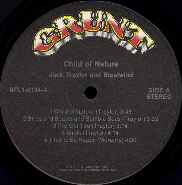 Jack Traylor And Steelwind - Child Of Nature | Grunt (BFL1-0194) - 2
