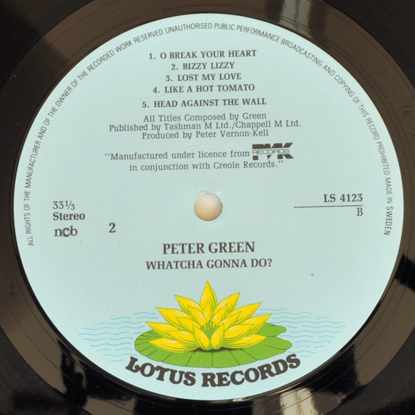 Peter Green - Whatcha Gonna Do? | Lotus Records (LS 4123) - 4 Peter Green - Whatcha Gonna Do? | Lotus Records (LS 4123) - 4