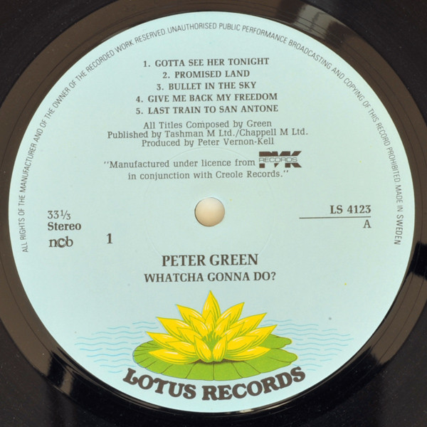 Peter Green - Whatcha Gonna Do? | Lotus Records (LS 4123) - 3 Peter Green - Whatcha Gonna Do? | Lotus Records (LS 4123) - 3