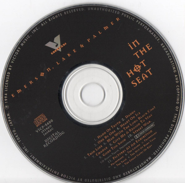 Emerson, Lake & Palmer - In The Hot Seat | Victory (VICP-5400) - 4