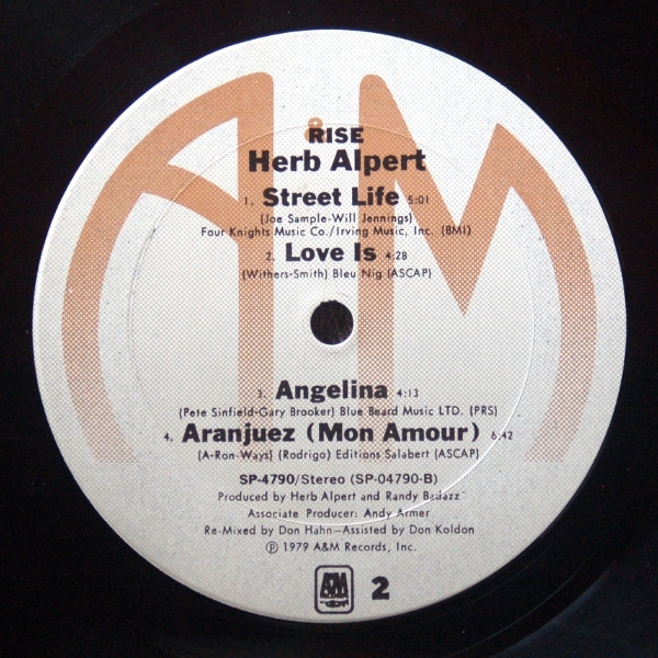 Herb Alpert - Rise | A&M Records (SP-4790) - 4 Herb Alpert - Rise | A&M Records (SP-4790) - 4