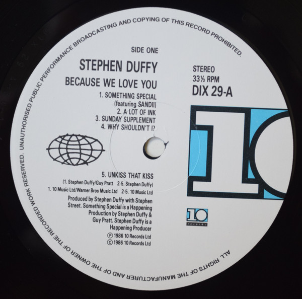 Stephen Duffy - Because We Love You | 10 Records (DIX 29) - 4 Stephen Duffy - Because We Love You | 10 Records (DIX 29) - 4