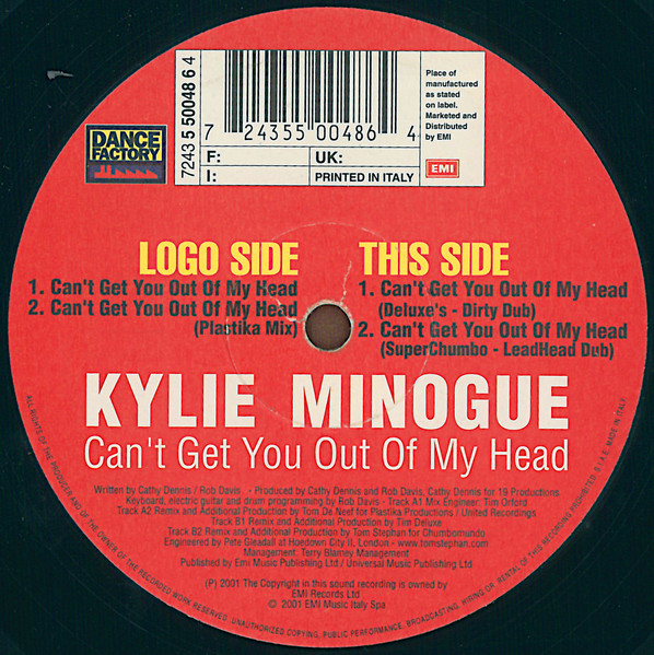 Kylie Minogue - Can't Get You Out Of My Head | Dance Factory (7243 550048 6 4) - main Kylie Minogue - Can't Get You Out Of My Head | Dance Factory (7243 550048 6 4) - main