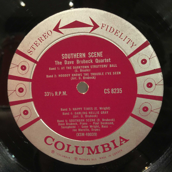 The Dave Brubeck Quartet , The Dave Brubeck Trio And The Dave Brubeck Duo - Southern Scene | Columbia (CS 8235) - 4 The Dave Brubeck Quartet , The Dave Brubeck Trio And The Dave Brubeck Duo - Southern Scene | Columbia (CS 8235) - 4