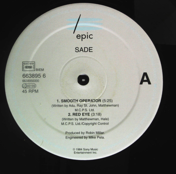 Sade - Smooth Operator | Epic (EPC 663895 6) - 3
