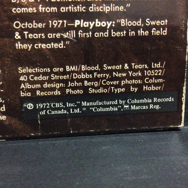 Blood, Sweat And Tears - Blood, Sweat & Tears Greatest Hits [Vinyl] | Columbia (KC 31170) - 3