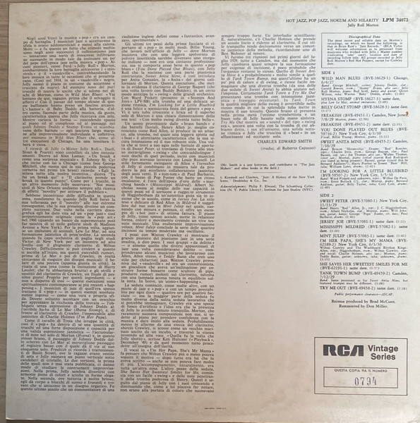 Jelly Roll Morton - Hot Jazz, Pop Jazz, Hokum & Hilarity | RCA Victor (LPM 34073) - 2 Jelly Roll Morton - Hot Jazz, Pop Jazz, Hokum & Hilarity | RCA Victor (LPM 34073) - 2