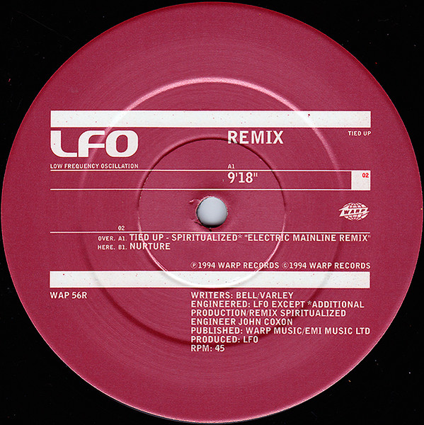 LFO - Tied Up (Remixes) | Warp Records (WAP 56R) - 3