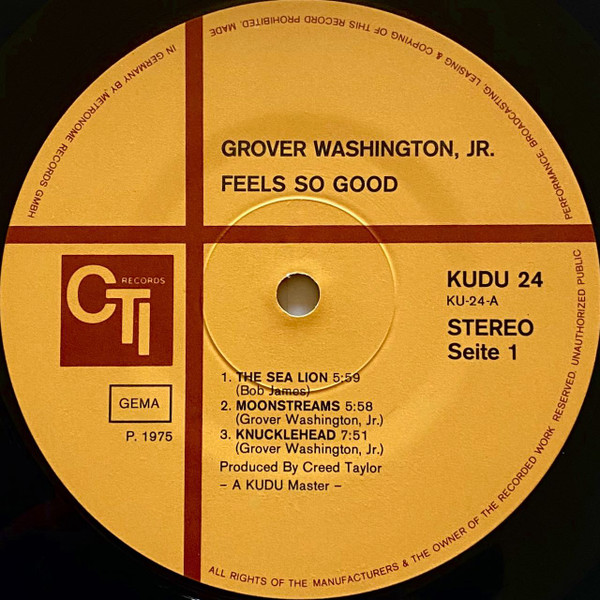 Grover Washington, Jr. - Feels So Good | Kudu (KU-24) - 3