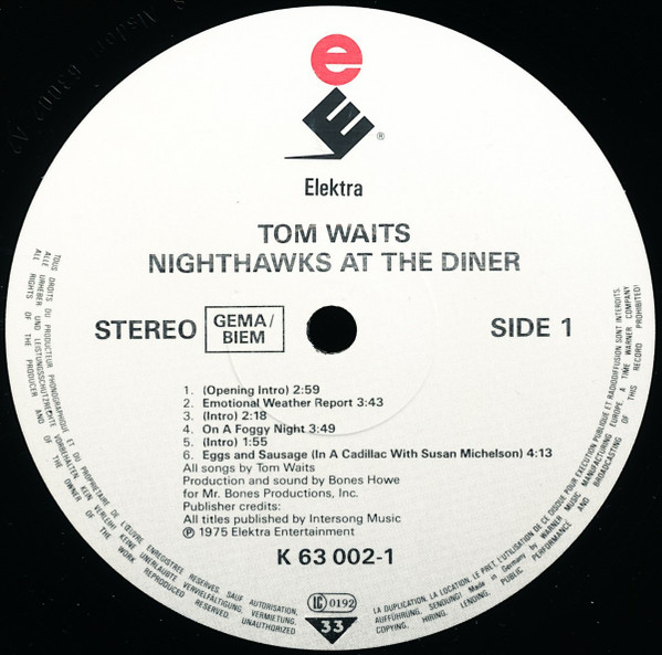 Tom Waits - Nighthawks At The Diner | Asylum Records (AS 63 002) - 4