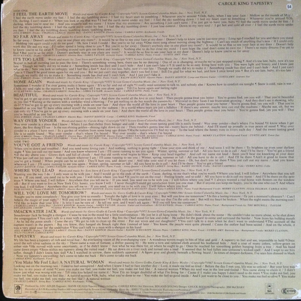 Carole King - Tapestry | Epic (EPC 82308) - 2 Carole King - Tapestry | Epic (EPC 82308) - 2