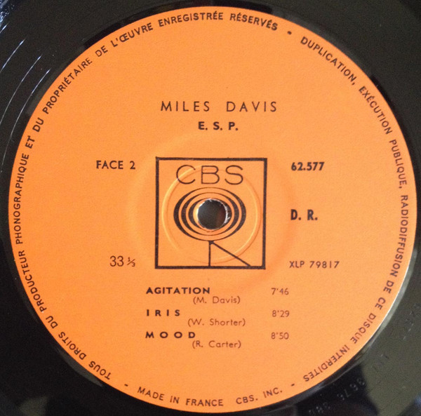 Miles Davis - E.S.P. | CBS (62577) - 4