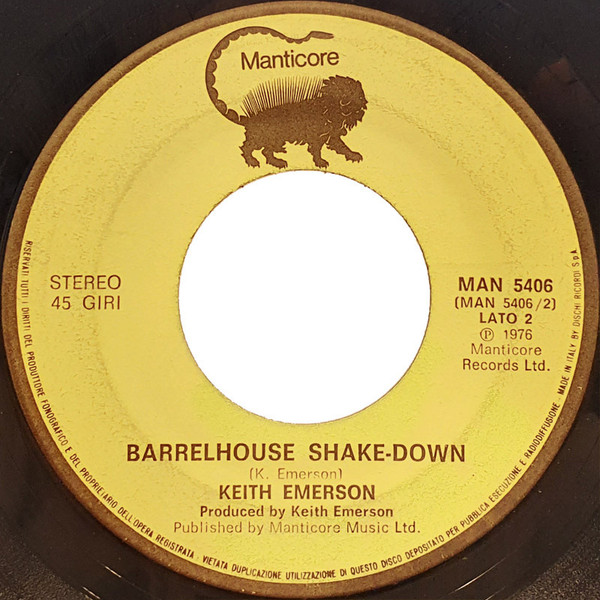 Keith Emerson - Honky Tonk Train Blues | Manticore (MAN 5406) - 3