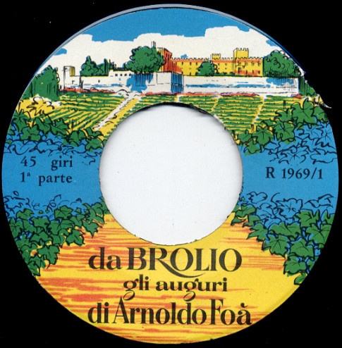 Arnoldo Foà - Da Brolio Gli Auguri Di Arnoldo Foà | Casa Vinicola Barone Ricasoli (R 1969) - 3 Arnoldo Foà - Da Brolio Gli Auguri Di Arnoldo Foà | Casa Vinicola Barone Ricasoli (R 1969) - 3