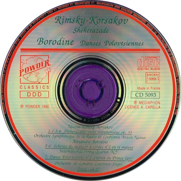 Nikolai Rimsky-Korsakov / Alexander Borodin - Shéhérazade / Danses Polovtsiennes | Powder (CD 5093) - 4 Nikolai Rimsky-Korsakov / Alexander Borodin - Shéhérazade / Danses Polovtsiennes | Powder (CD 5093) - 4