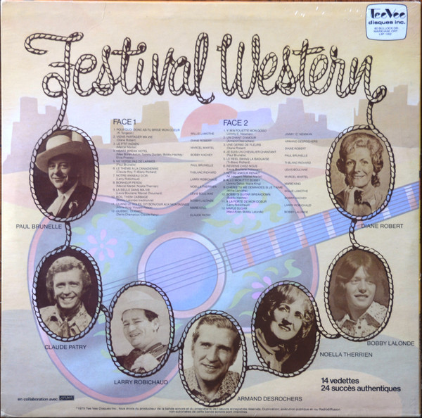 Various - Festival Western: 14 Vedettes 24 Succès Authentiques [Vinyl] | Tee Vee Disques Inc. (TF-1039) - 2