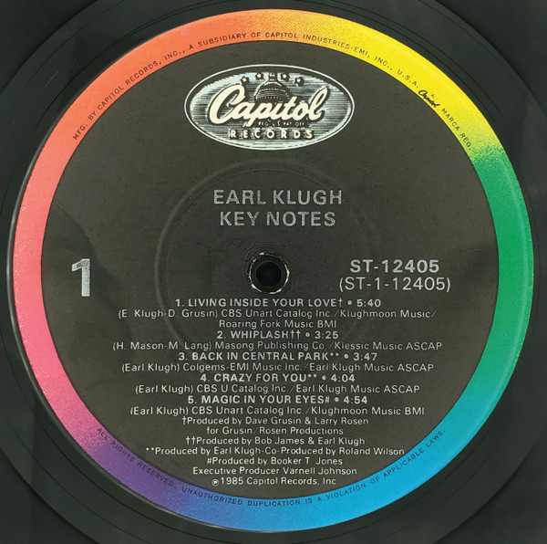 Earl Klugh - Key Notes | EMI (ST-12405) - 3