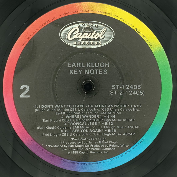 Earl Klugh - Key Notes | EMI (ST-12405) - 4